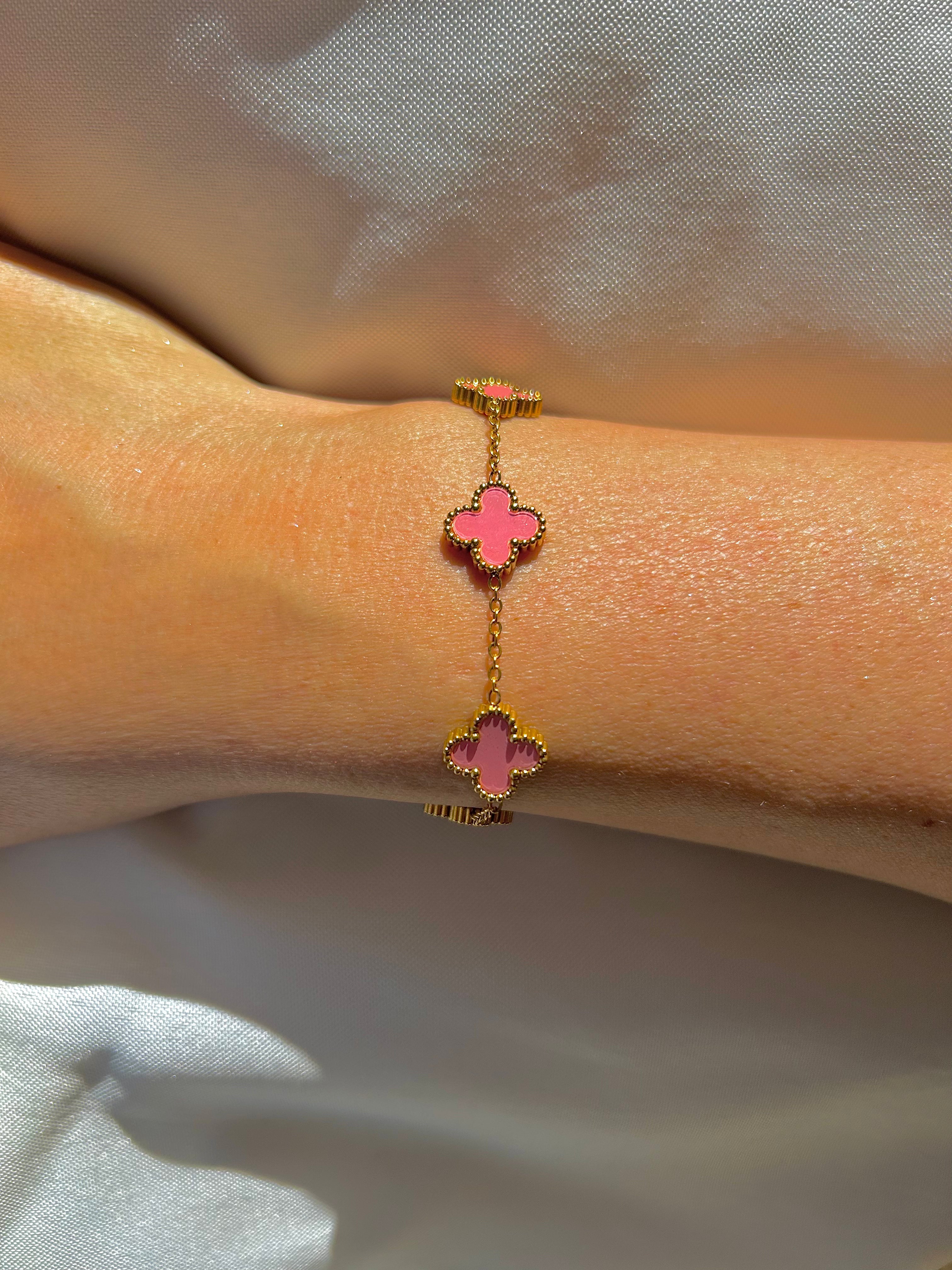 Bracelet Clovers Rose