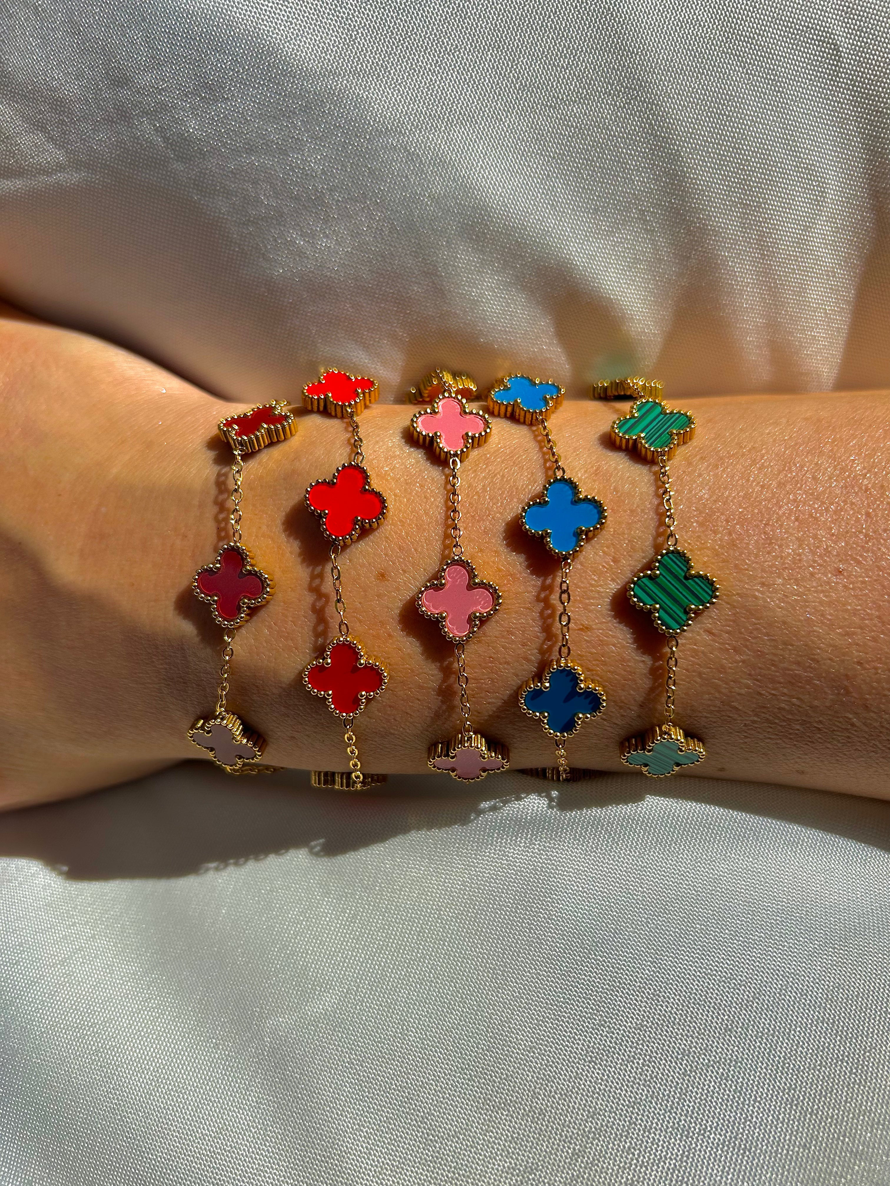 Bracelet Clovers Blue