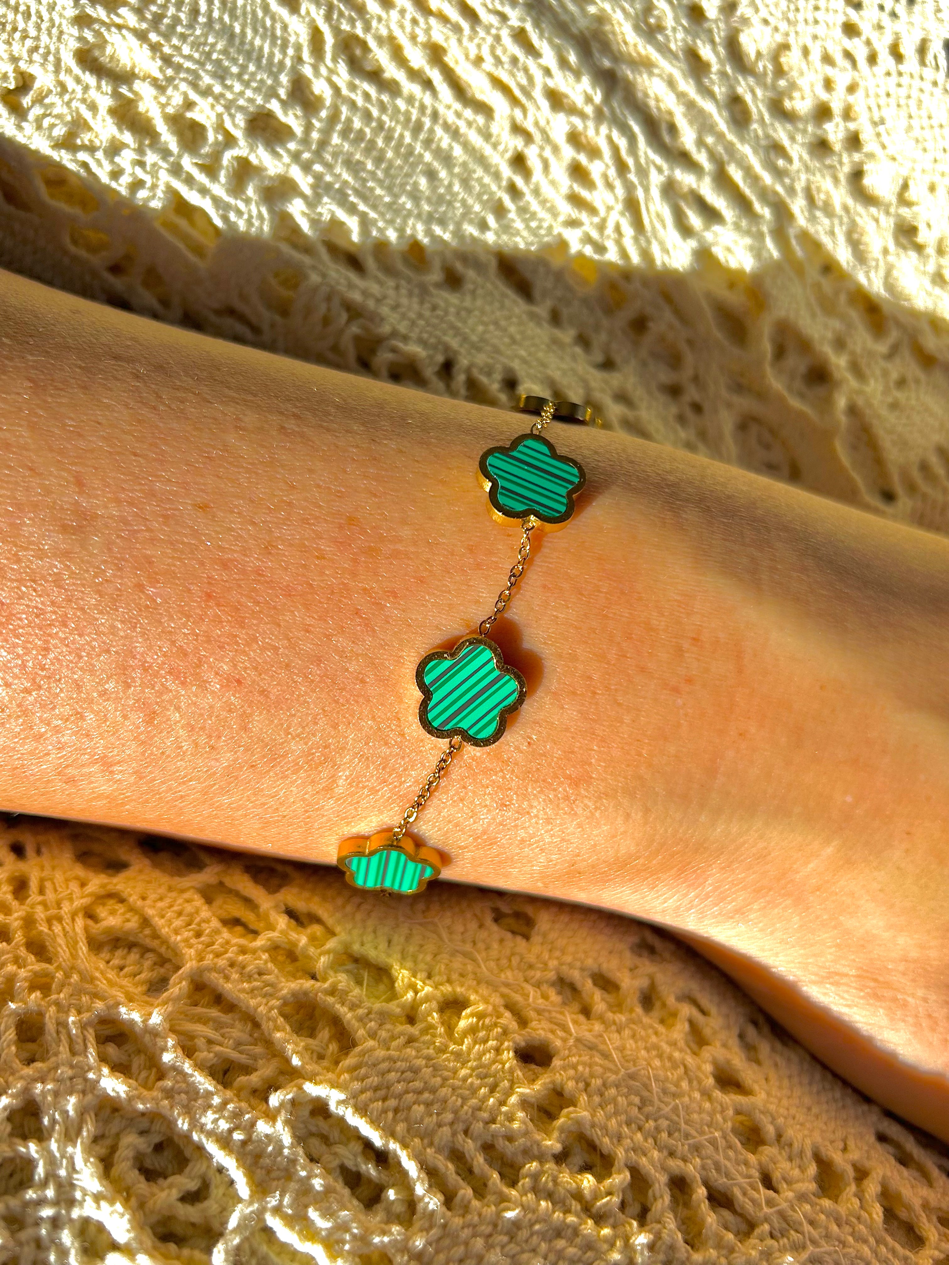 Bracelet Fleur Striée