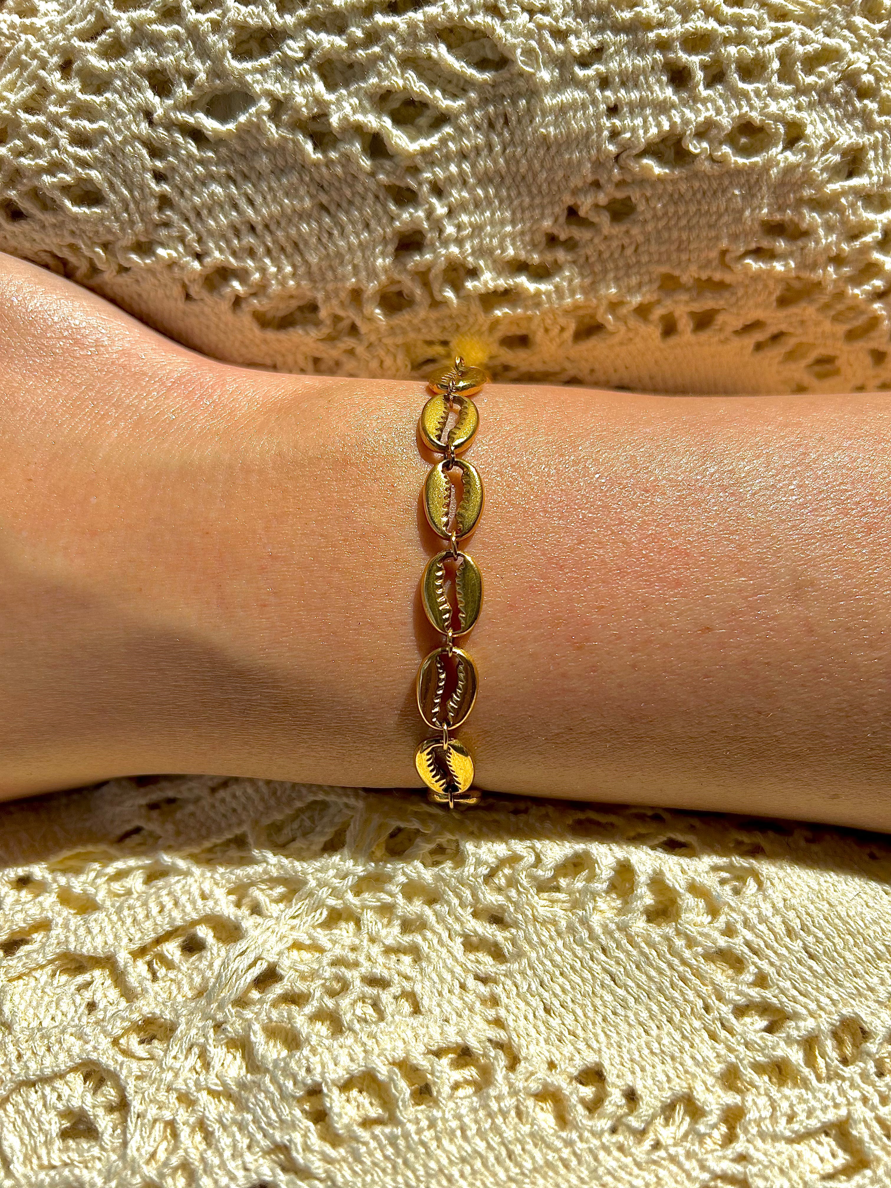 Bracelet Coquillage Doré