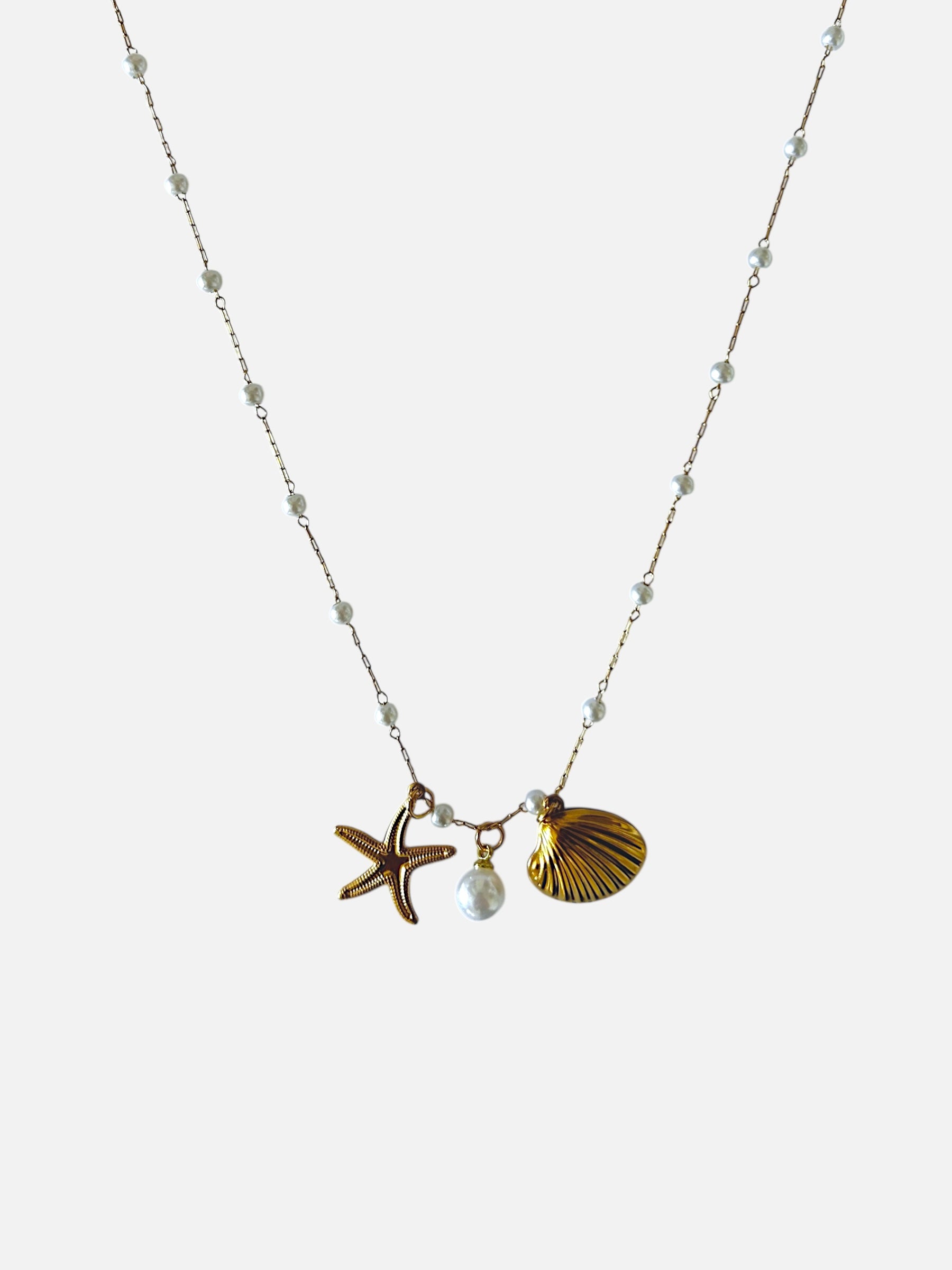 Collier Perles Marines