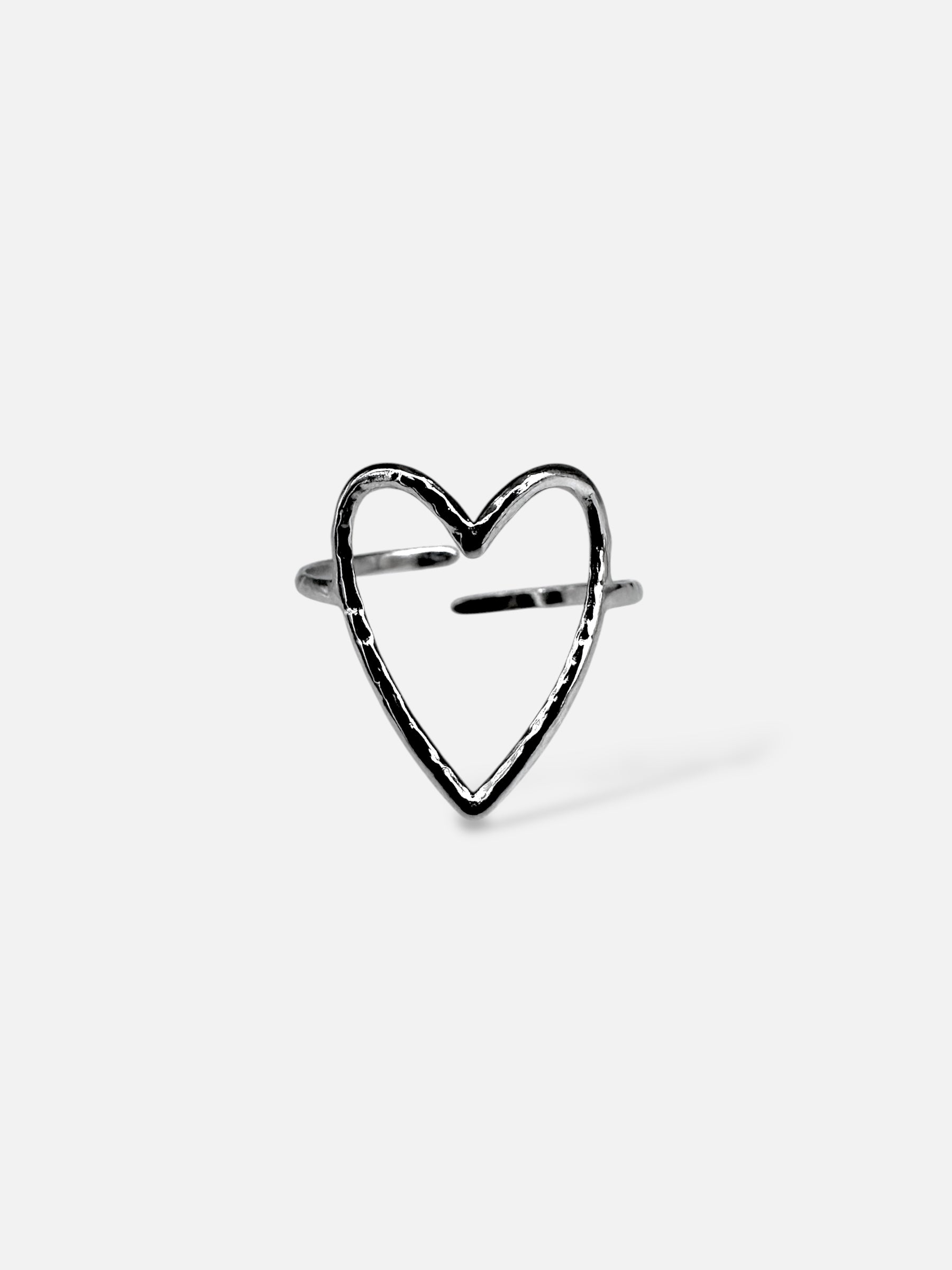 Bague Grand Coeur Argenté