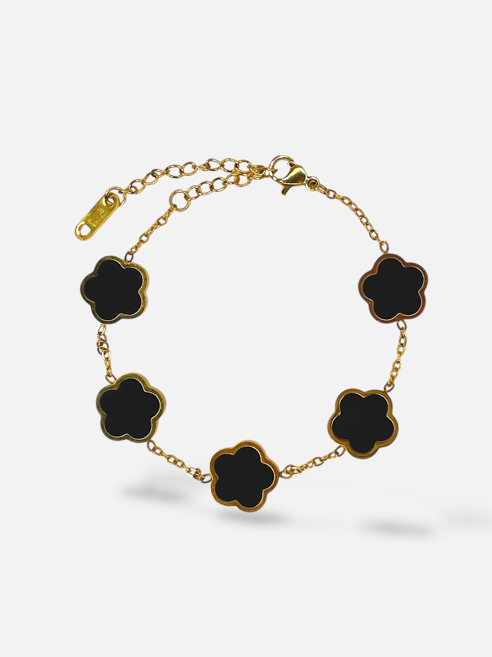 Bracelet Fleur Élégante Noire