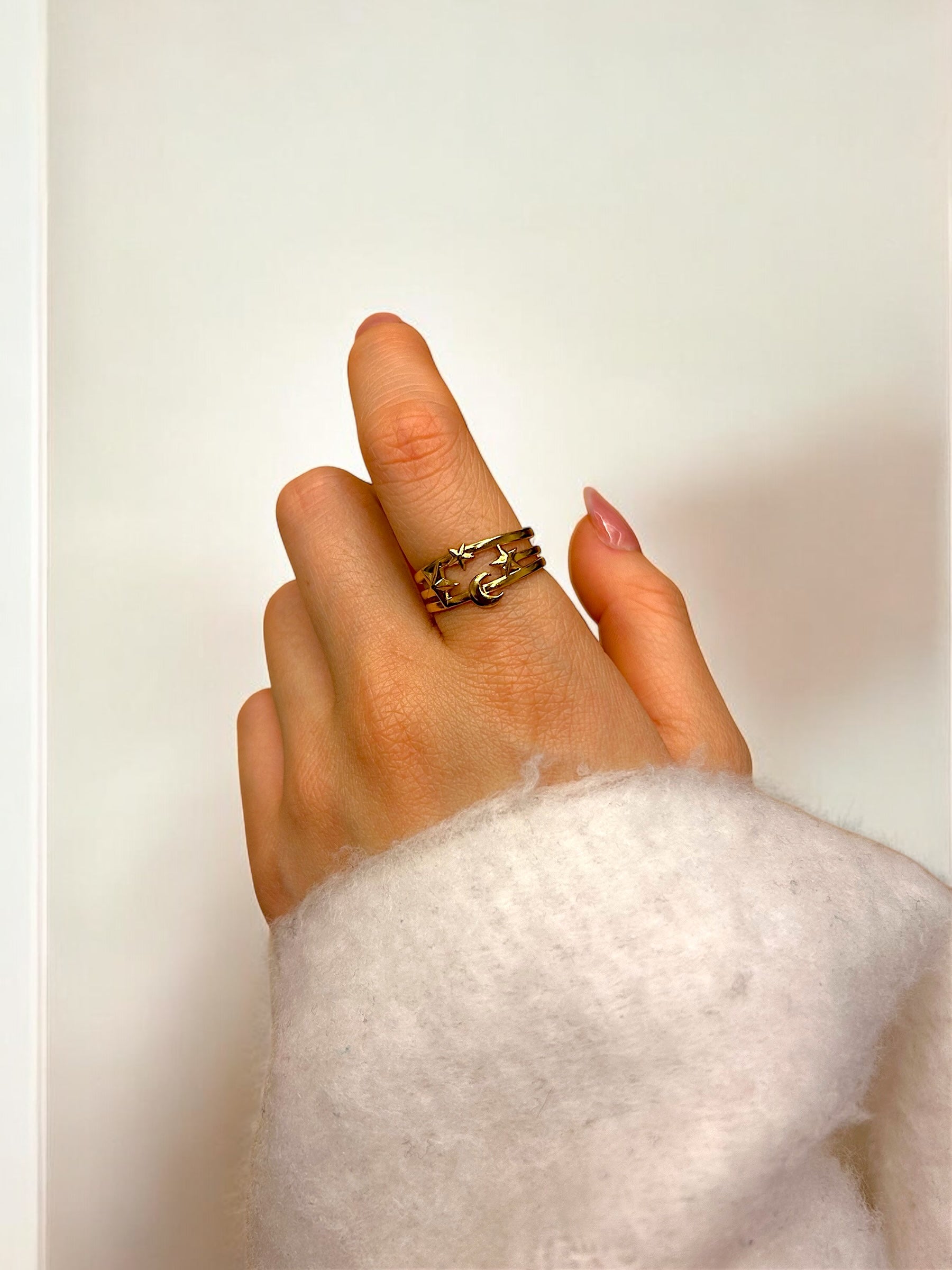 Bague Étoiles et Lune